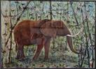 Brooks Elephant and Bamboo Painting