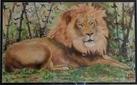 Sung Cha Brooks Lion and Bamboo Painting