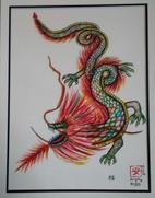 Sung Cha Brooks Dragon Painting