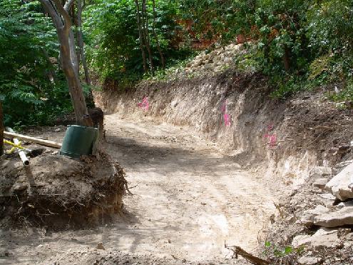 Construction of Lauren's Trail, Taniguchi Japanese Garden, Zilker Botanical Garden, Austin, TX, September 2006